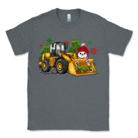 Charcoal Heather christmas bulldozer snowman Classic Tee - JahusDesignShop