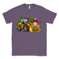 Lavender christmas bulldozer snowman Classic Tee - JahusDesignShop