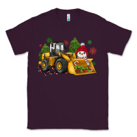 Plum christmas bulldozer snowman Classic Tee - JahusDesignShop