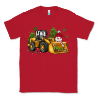 Red christmas bulldozer snowman Classic Tee - JahusDesignShop