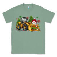Sage christmas bulldozer snowman Classic Tee - JahusDesignShop