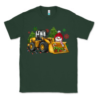 Sports Green christmas bulldozer snowman Classic Tee - JahusDesignShop
