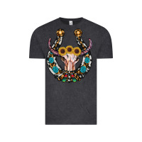 Vintage Black western horseshoe skull Vintage Tee - RanaPortraitStore