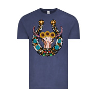 Vintage Denim western horseshoe skull Vintage Tee - RanaPortraitStore