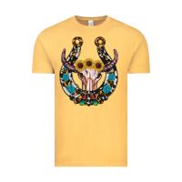 Vintage Mustard western horseshoe skull Vintage Tee - RanaPortraitStore