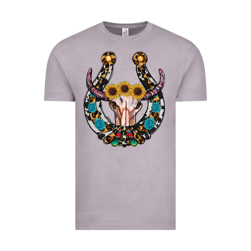 Western Horseshoe Skull Vintage Tee by RanaPortraitStore | Teevron