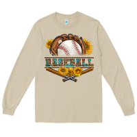 Mushroom western baseball with sunflower Long Sleeve Tee - BundleAndBundleShop