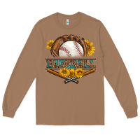 Toasted Coconut western baseball with sunflower Long Sleeve Tee - BundleAndBundleShop