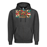 Charcoal Heather bus driver school bus cowhide license plate Zipper Hoodie - Artiststas