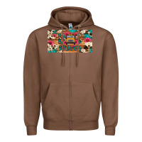 Chestnut bus driver school bus cowhide license plate Zipper Hoodie - Artiststas