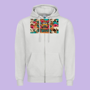 Bus Driver School Bus Cowhide License Plate Zipper Hoodie Designed By Artiststas