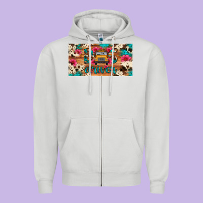 Bus Driver School Bus Cowhide License Plate Zipper Hoodie Designed By Artiststas
