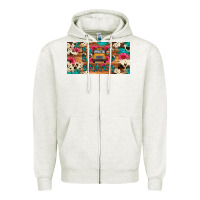Oatmeal Heather bus driver school bus cowhide license plate Zipper Hoodie - Artiststas