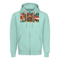 Seafoam bus driver school bus cowhide license plate Zipper Hoodie - Artiststas