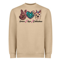 Mushroom peace love chihuahua Heavyweight Sweatshirt - RanaPortraitStore