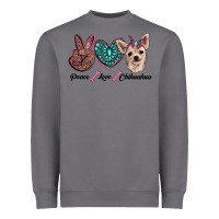 Storm peace love chihuahua Heavyweight Sweatshirt - RanaPortraitStore