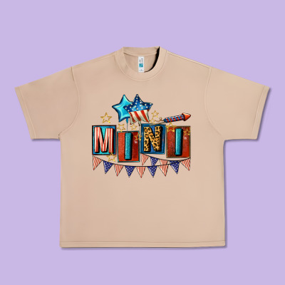 American Mini 4th Of July Urban Heavy Tee Designed By Cowgirlartshop