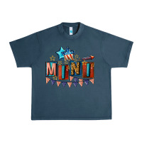 Midnight Navy American Mini 4th of july Urban Heavy Tee - CowGirlArtShop