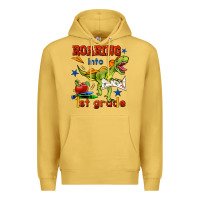Antique Gold roaring into 1st grade Premium Hoodie - BundleAndBundleShop