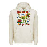 Oatmeal Heather roaring into 1st grade Premium Hoodie - BundleAndBundleShop
