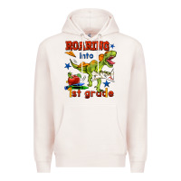 Pale Pink roaring into 1st grade Premium Hoodie - BundleAndBundleShop