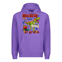 Purple roaring into 1st grade Premium Hoodie - BundleAndBundleShop