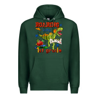 Sports Green roaring into 1st grade Premium Hoodie - BundleAndBundleShop
