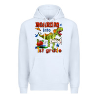 White roaring into 1st grade Premium Hoodie - BundleAndBundleShop