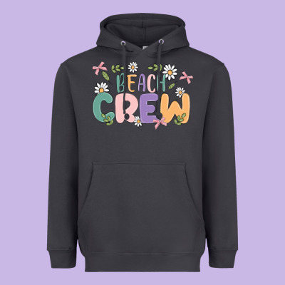 Beach Crew Heavyweight Hoodie Designed By Maliassmallbusiness