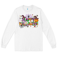 White happy halloween Long Sleeve Tee - AdoDesignShop