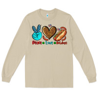 Mushroom peace love hotdogs Long Sleeve Tee - AdoDesignShop