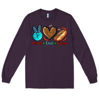 Plum peace love hotdogs Long Sleeve Tee - AdoDesignShop