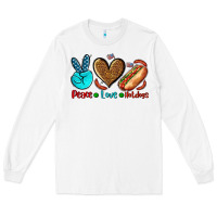 White peace love hotdogs Long Sleeve Tee - AdoDesignShop