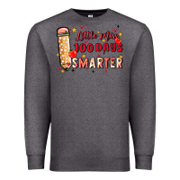 Charcoal Heather little miss 100 days smarter Premium Sweatshirt - MaliasSmallBusiness