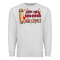 Dove Grey little miss 100 days smarter Premium Sweatshirt - MaliasSmallBusiness