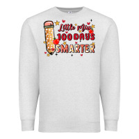 Oatmeal Heather little miss 100 days smarter Premium Sweatshirt - MaliasSmallBusiness