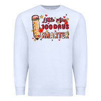 White little miss 100 days smarter Premium Sweatshirt - MaliasSmallBusiness