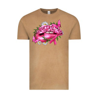 Vintage Camel Breast Cancer with Ribbon Pink Lips Vintage Tee - texasbilliewilder