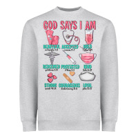 Heather Grey god says i am Heavyweight Sweatshirt - texasbilliewilder