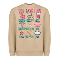 God Says I Am Heavyweight Sweatshirt | Teevron