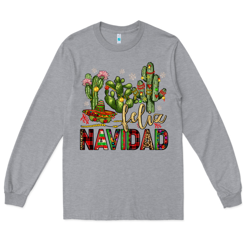 Cactus Feliz Navidad Long Sleeve Tee by JahusDesignShop | Teevron