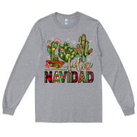 Heather Grey cactus feliz navidad Long Sleeve Tee - JahusDesignShop