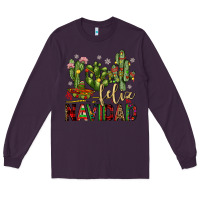 Plum cactus feliz navidad Long Sleeve Tee - JahusDesignShop