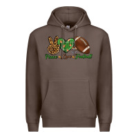 Coffee peace love football Premium Hoodie - BundleAndBundleShop
