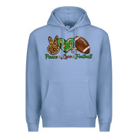 Colony Blue peace love football Premium Hoodie - BundleAndBundleShop