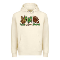 Sandshell peace love football Premium Hoodie - BundleAndBundleShop