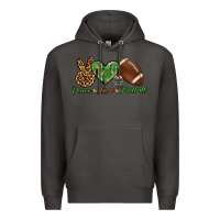 Smoke peace love football Premium Hoodie - BundleAndBundleShop