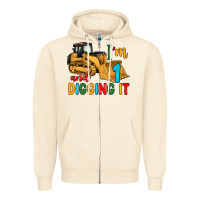Sandshell i'm 1 and digging it Zipper Hoodie - Artiststas