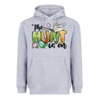 Heather Grey the hunt is on Heavyweight Hoodie - MaliasSmallBusiness