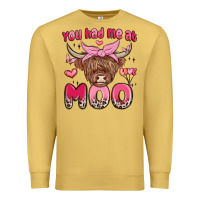 Antique Gold you had me at moo Premium Sweatshirt - MaliasSmallBusiness
